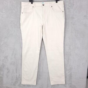 Tommy Bahama Pants Mens 38x32 Beige Stretch Chino Five Pocket Tencel Casual